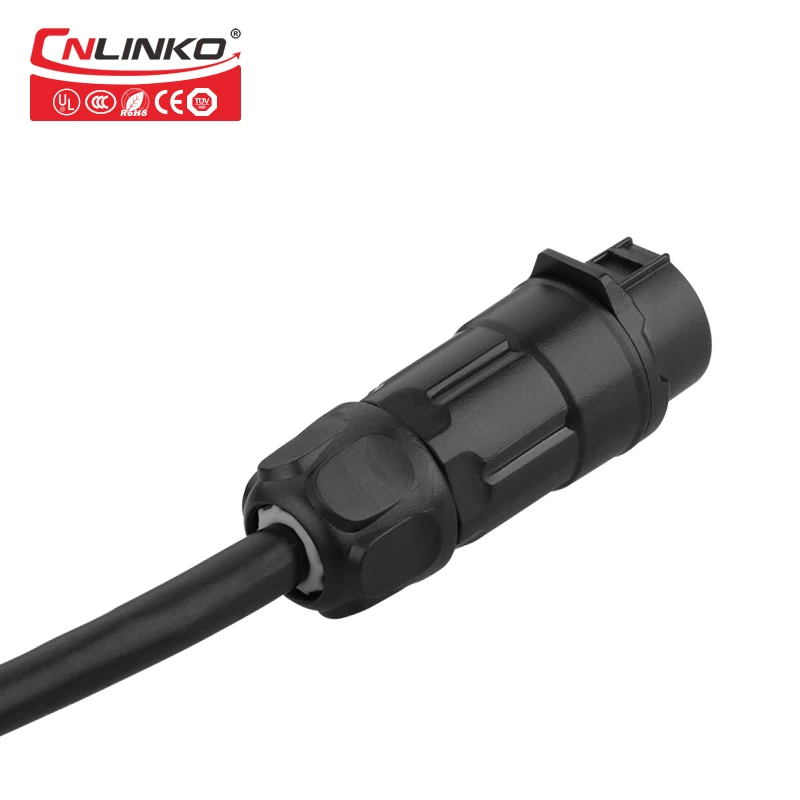 Cnlinko M12 быстросъемный 18AWG 5A штекер PBT пластиковый светодиодный полосный силовой