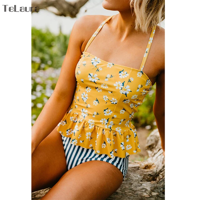 {Excellent|Wonderfull|Very Good|Very Recommended} 2019 Sexy High Waist Bikini Swimwear Women Plus Size Swimsuit Push Up Bathing Suit Print Tankini Ruffle Swim Beach Wear Female Discount Price