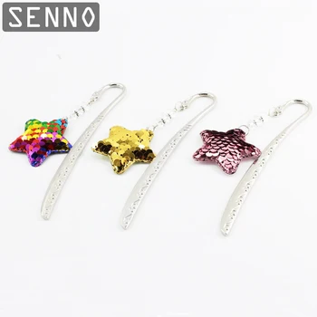 

2-pcs Rainbow Sequins Bookmark Creative Scale Alloy Book Marks For Girls Gift School Supplies Novelty Stationery Wholesale