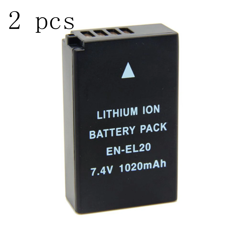 2Pieces 1020mAh EN EL20 EN EL20 ENEL20 Digital Camera Battery For Nikon CoolpixA J1