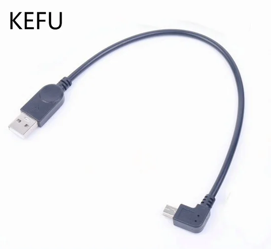 10 шт./лот KEFU правый поворот USB 2 0 штекер A к Mini B 5 Pin кабель для синхронизации данных