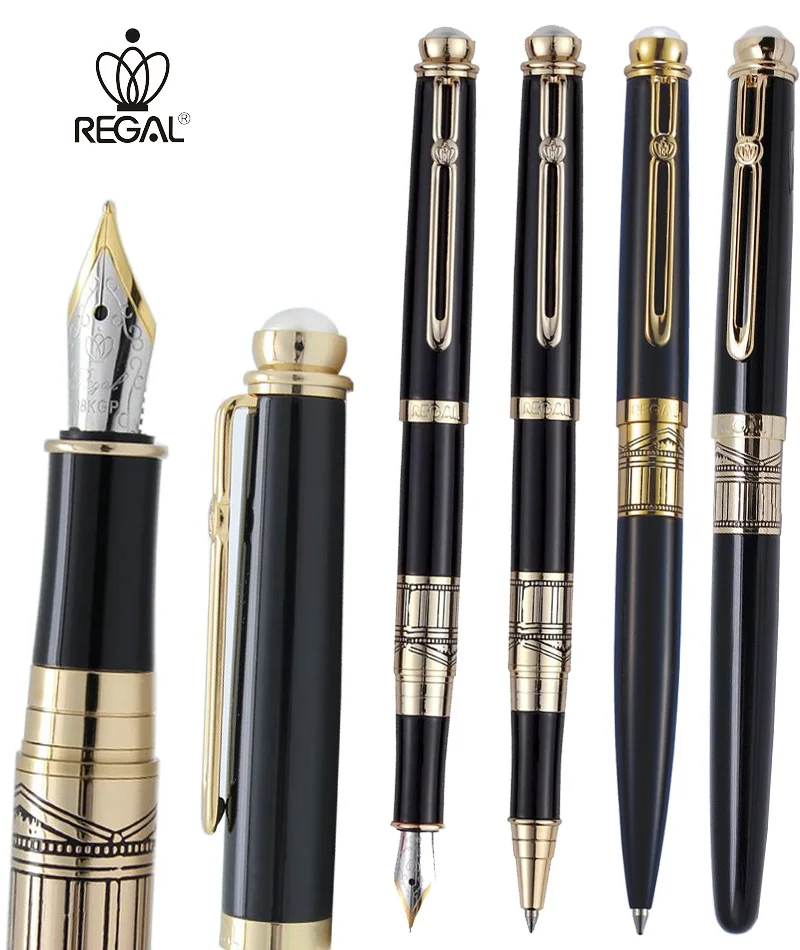 

Black Fountain Pen / RollerBall pen / Ballpoint pen REGAL 19-200 the best gift FREE SHIPPING