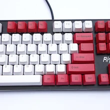 NPKC OEM PBT Keycaps бело-красный смешанный ANSI ISO вариант раскладки 61 Ключ 87 ключей 108 клавиш для MX механическая клавиатура