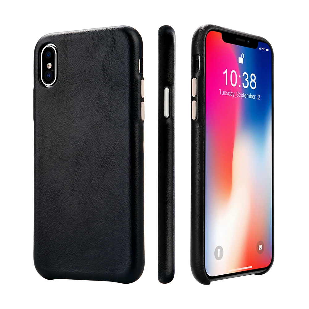 Jisoncase, чехол для iPhone X, чехол из натуральной кожи, Роскошный чехол для iPhone XS, 5,8 дюймов, тонкий дизайн, купите один, получите один, бесплатно