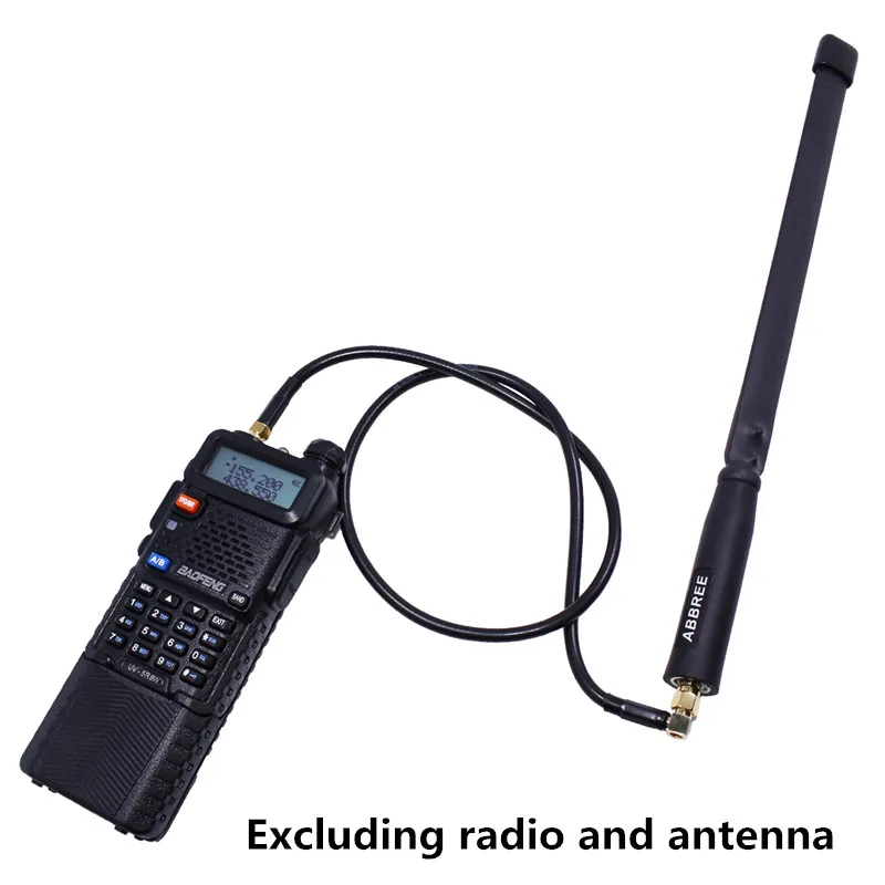 

ABBREE AR-152 AR-148 Tactical Antenna SMA-Female Coaxial Extend Cable for Baofeng UV-5R UV-82 UV-9R Plus Walkie Talkie