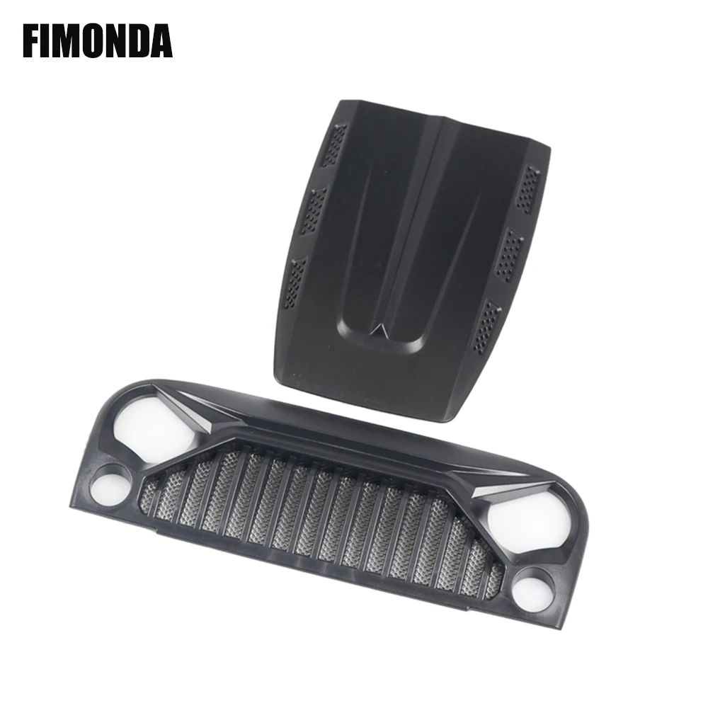 

RC Eagle Angry Face Intake Grille Avenger Engine Hood for 1/10 RC Crawler Car Axial SCX10 Jeep Wrangler Rubicon Body Shell