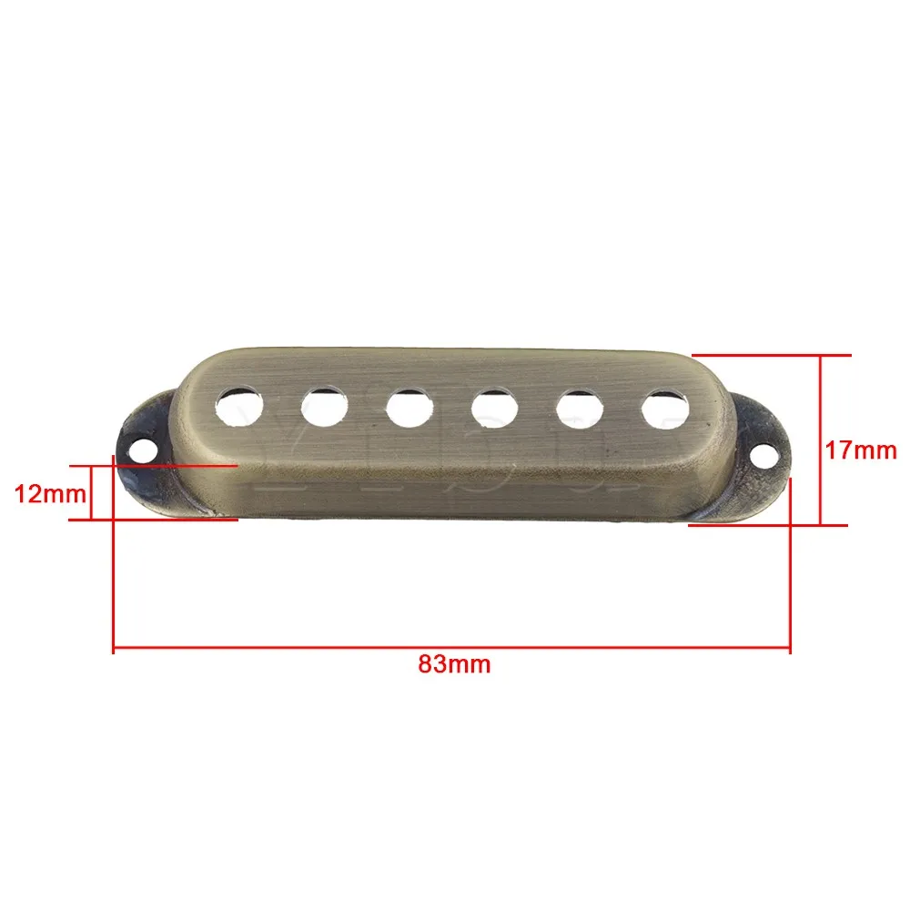 Yibuy 48/50/52 бронза Алюминий сплав одинарная катушка звукоснимателя для сменный фиксатор для электрогитары на карпа, набор 3 шт