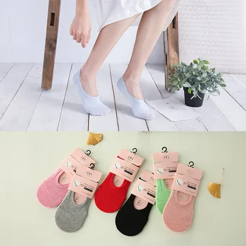 

ZDL-184 Women Invisible Cotton Socks Silicone Nonslip Fitness Ladies Girls Pilates Loafer 10 pairs