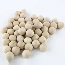 22 MM 100 unids Kids Brinquedos Juguete Preescolar BRICOLAJE Cuentas de Madera Sin Terminar Chunky Ronda Natural Juguets