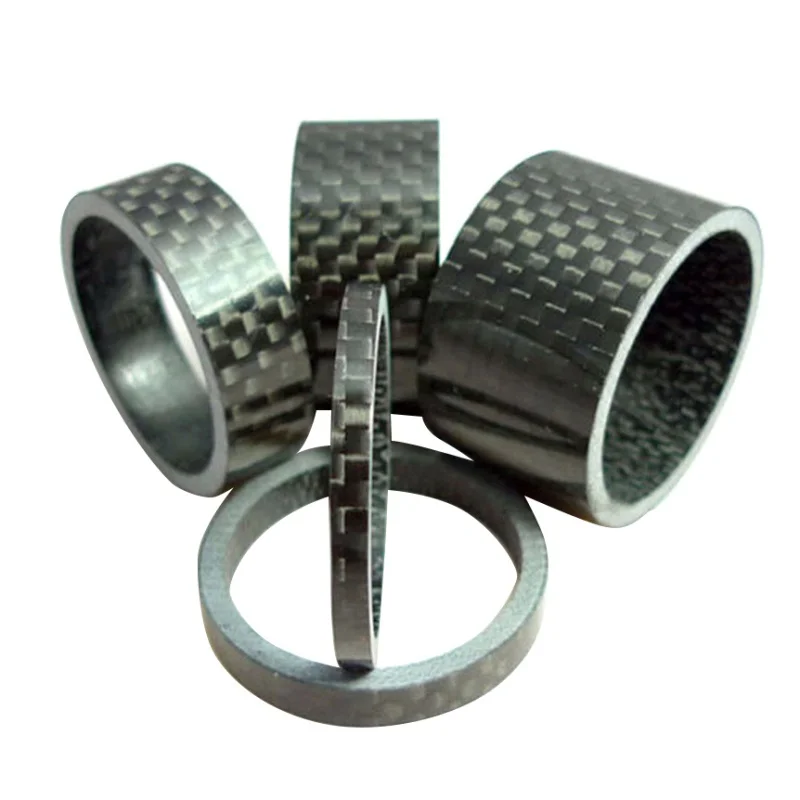 5Pcs Bicycle Headset Carbon Fiber Set Bike Headset Stem Spacers Kit For