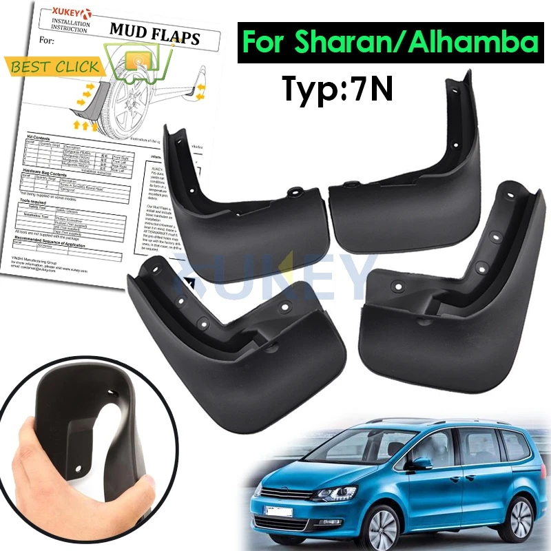 

Mud Flaps For VW Sharan 2011-2018 Seat Alhambra 7N Mudflaps Splash Guards Front Rear Mud Flap Mudguards 2012 2013 2014 2015 2016