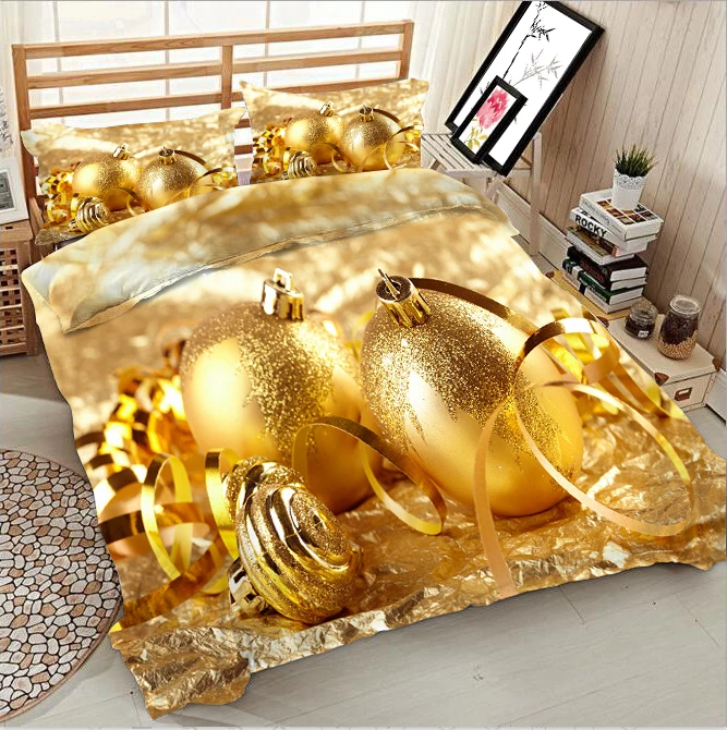 

Golden sphere illustration 3d effect photo bed linen can be customized photo pattern