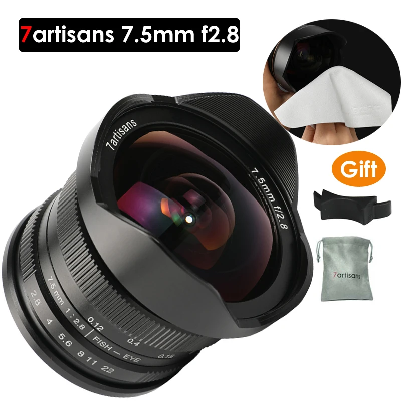 7artisans 7.5mm f2.8 fisheye lens 180 APS C Manual Fixed Lens For E