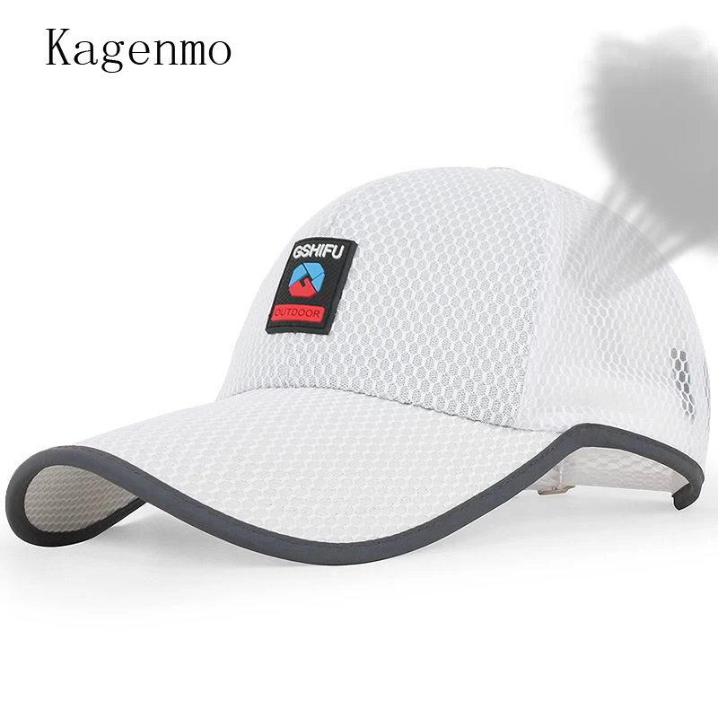 Kagenmo, новинка, брендовая, унисекс, солнцезащитная, защита от солнца, кепка, мужская, летняя, снаружи, сетчатая, дышащая бейсбольная кепка, Солнцезащитная шапка