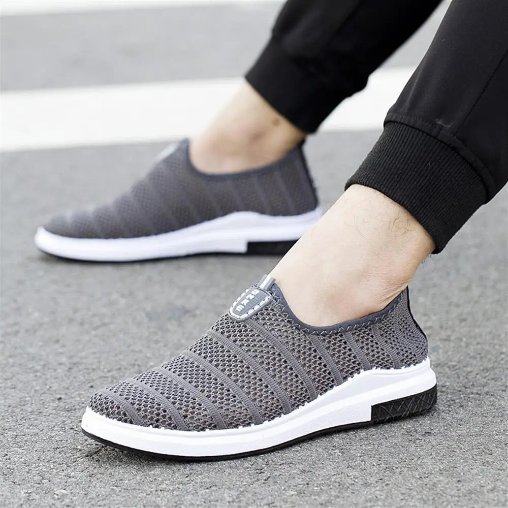Smerilli 2018 Autumn Breathable Shoes Men Comfortable Air Mesh Casual Slip On Sneakers Driving Black Gray | Обувь