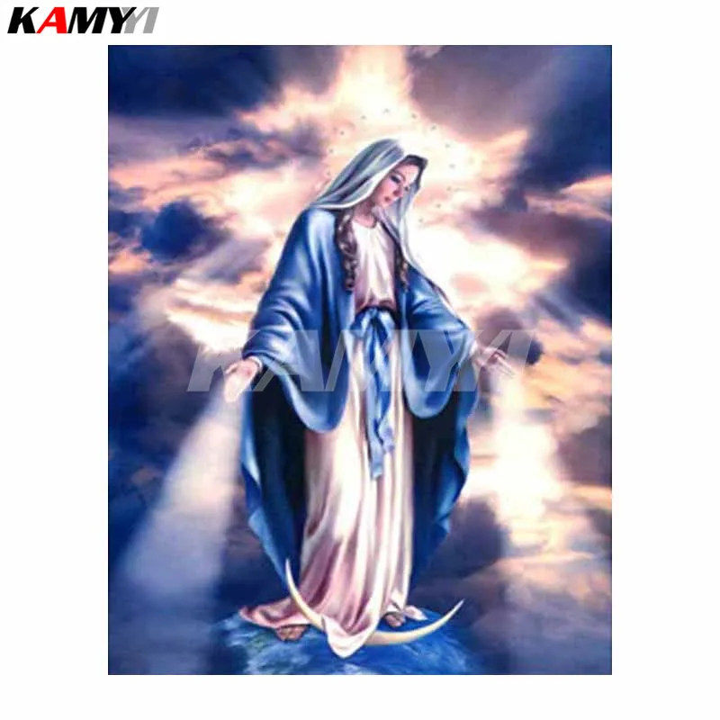 Diamond Embroidery Diy 5d Painting Cross Stitch Mosaic The Religious Pictures Of Maria Home Decoration Handma DD | Дом и сад