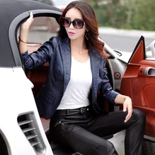 Women Leather Jackets new women’s big size Blends sheepskin leather jacket and coat female short design motorcycle jacket Z908