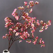 10 pçs falso longo haste flores de cerejeira 39.37