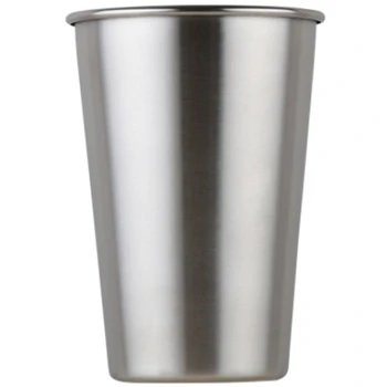 

HOT SALE 6 Pack 8 Ounce Stainless Steel Cups Shatterproof Pint Drinking Cups Metal Drinking Glasses For Kids And Adults Silver