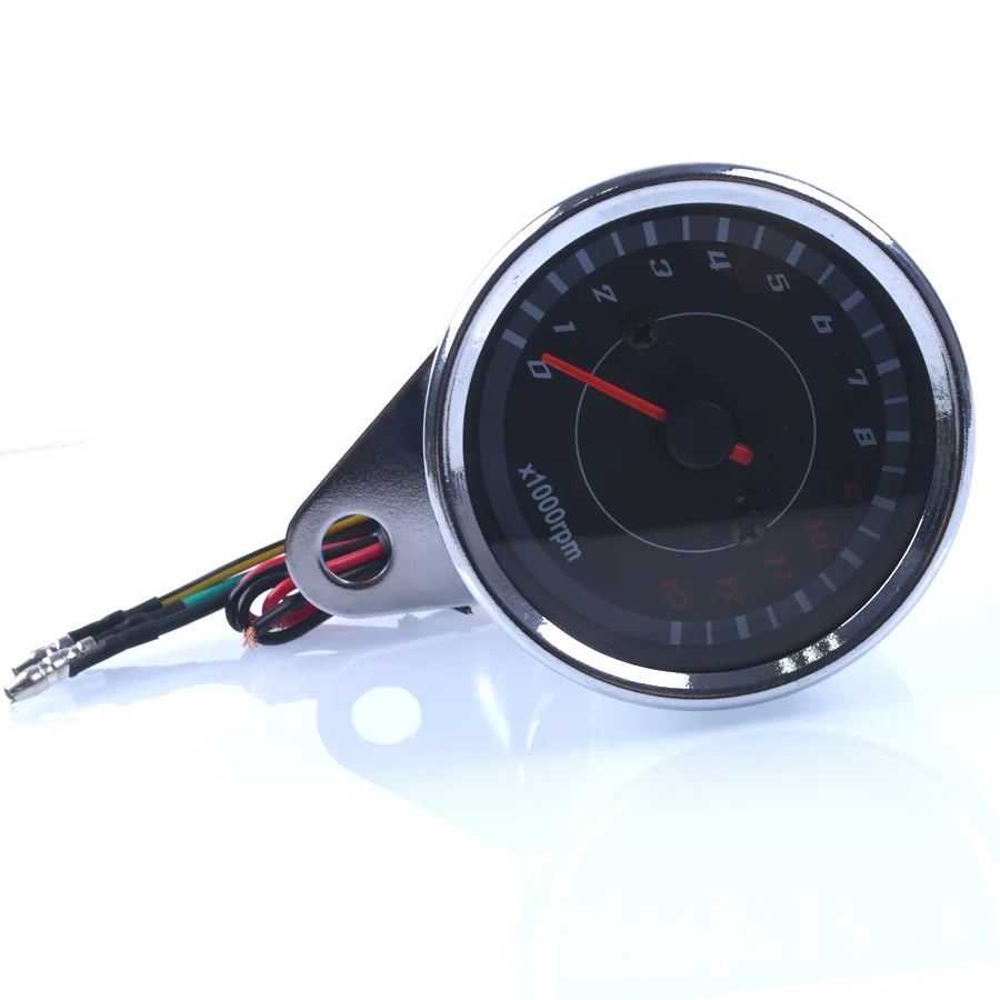 Iztor Motorcycle Scooter 13000RPM Analog Tachometer Gauge with Night Light 