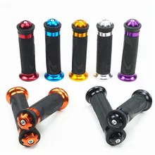 1 pair colorful soft rubber motocross parts ATV Off-road motorbike handle bar moto hand grips scooter grips motorcycle handlebar