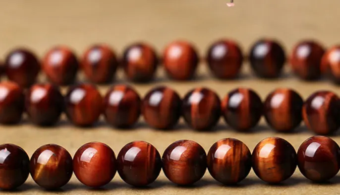 Ceny LOSHEREN oryginalny wysokiej jakości czerwony tygrys oko kamień kule islamski różaniec muzułmański tasbih bransoletki