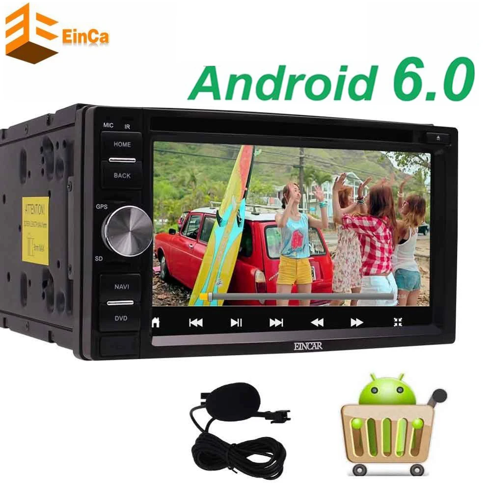 

Android 6.0 Car GPS DVD Player Double Din Touch Screen Auto Radio Stereo Navigation with WiFi Bluetooth Mirror-Link/OBD2/USB/SD