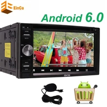 Android 6.0 GPS Del Coche Reproductor de DVD Doble Din Pantalla Táctil de Radio Auto Estéreo de Navegación con WiFi Bluetooth Espejo-Link/OBD2/USB/SD