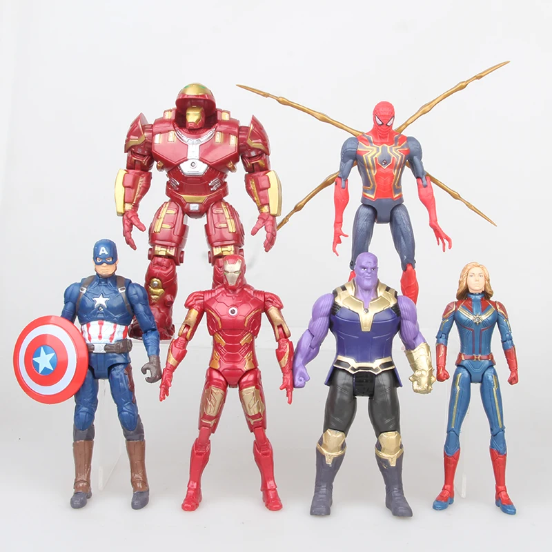 

6PC/set Marvel Action Figure Surprise Captain Super Hero Avengers Captain American Spiderman Thor Iron Man Collectible Toys Gift