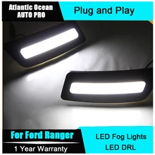 for Ford Ranger LED Light Guide Daytime Running Lights DRL, 2012~2015 LED Front Bumper Light, LED Fog Lamp case 1:1 Replacement