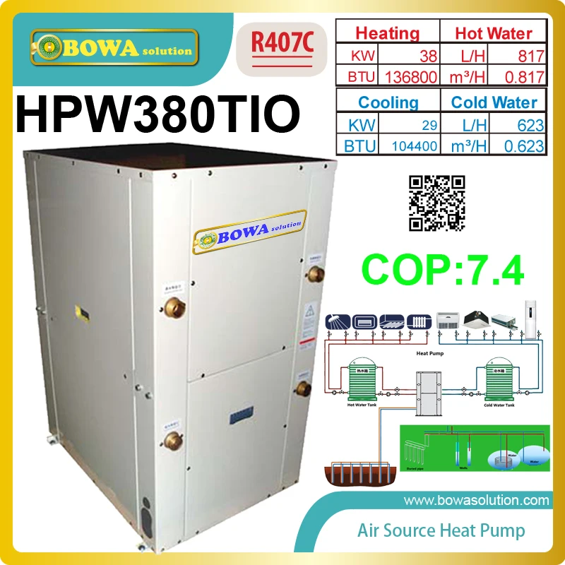 699741 Pompe à Chaleur Monobloc à Source Deau Pour Le Chauffage Par Le Sol Et La Douche Et Leau Glacée à Ac Veuillez Consulter Les Frais