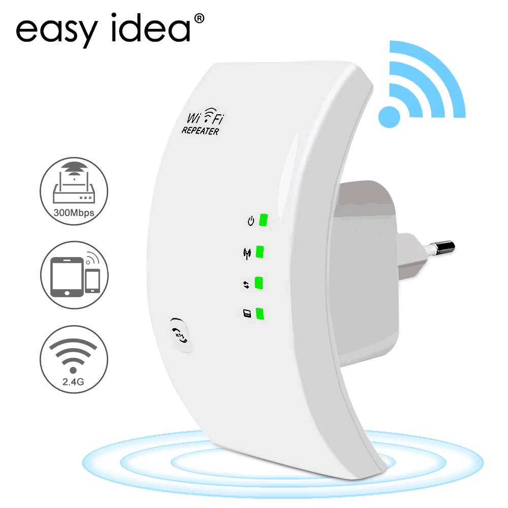 EASYIDEA WIFI Repetidor Inalámbrico Wifi Antena Amplificador de Señal Extensor de Red de 300 Mbps 802.11n/b/g Repetidor de Señal de Refuerzo Wifi