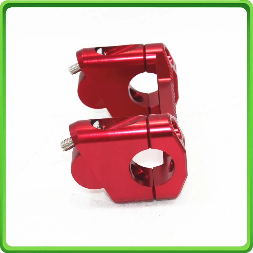 CNC Handlebar Handle Bar Riser Clamp Kit For BMW R1200GS R1200 R1200 GSA ADV Adventure Water-Cooled 2013 2014 2015 2016 2017 Red (1)