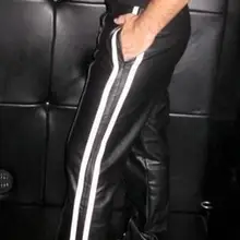 28-39 Горячая Весна Мужская Новая мода персонализированные высококачественные индивидуальные мужские цветные лошадиные пу брюки