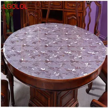 

PVC Tablecloth Tablecloth 60-120cm Tablecloth Transparent Waterproof Tableware Kitchen Oil Soft Glass Cloth Soft Cloth 1.0mm