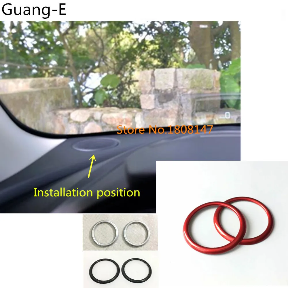 

car body styling Inside front instruction Audio Speak Sound Cover Ring circle trim 2pcs For Mazda 2 Demio 2015 2016 2017 2018