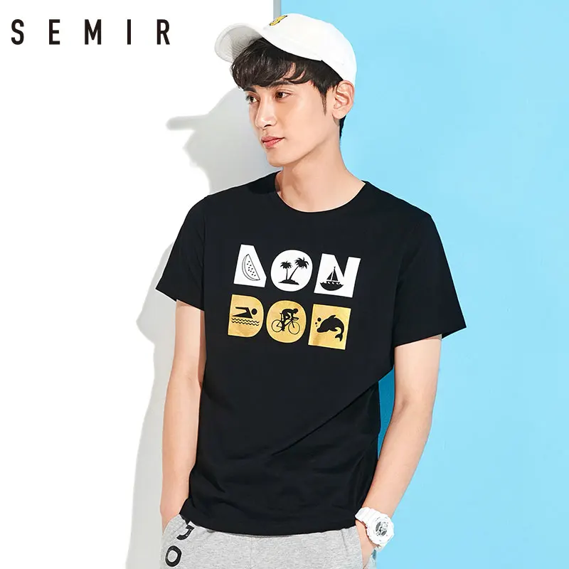 SEMIR футболка мужская с коротким рукавом летняя для отдыха мужские странные вещи