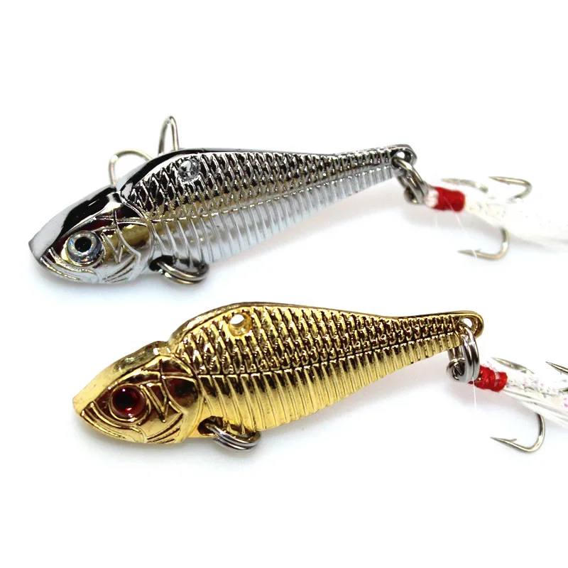 Free shipping fast sink metal Jig VIB spinner winter fishing lure