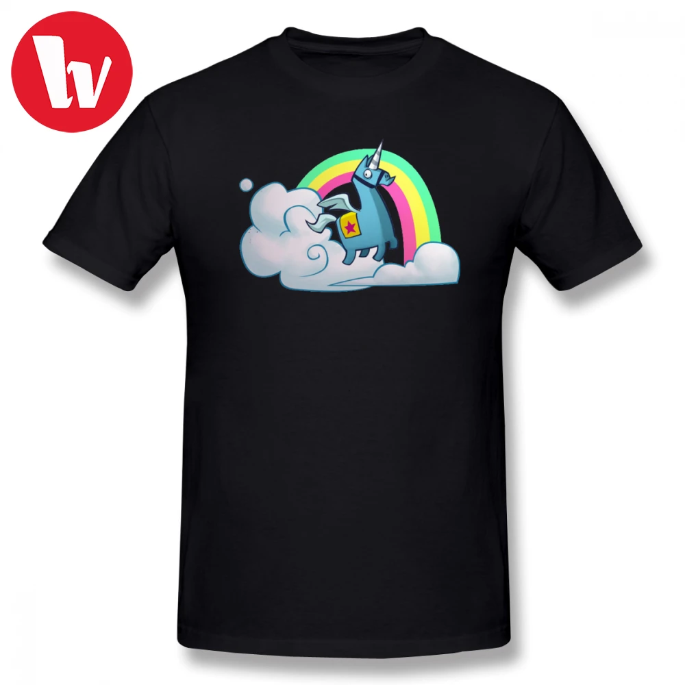 

Fortnight T-Shirt Men Cartoon Print Unicorn Llama T Shirt Summer Casual Tee Shirt Male Short Sleeve Oversized Cotton T Shirts