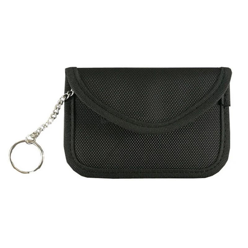 Car Theft Prevention Signal Blocker Key Bag Case Anti-scanning Oxford Cloth Black 12.5*8cm Mini Universal Part