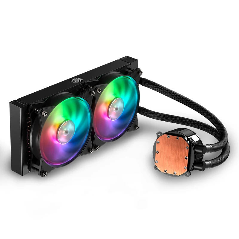 Cooler Master MLX-D24M-A20PC-R1 ML240 cpu кулер для воды двойной 120 мм RGB вентилятор для Intel 115x2011 2066 AMD AM4 cpu жидкостное охлаждение