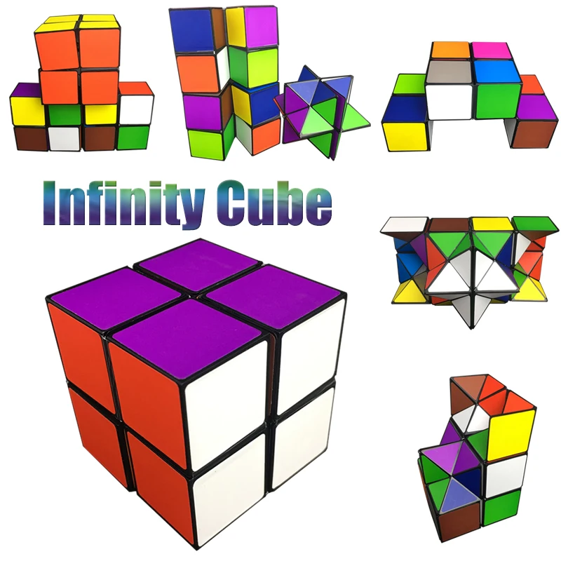 

Mixcolors Infinity Magic Cube Deformable Cube Toys Fidget Toys Anti Stress Relief EDC Toys Imagination Create Christmas Gift