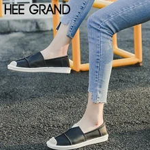 HEE GRAND/Повседневная обувь в рыбацком стиле на плоской подошве; сезон весна-лето; Лоферы без застежки; белые женские туфли на плоской подошве; zapatos mujer; XWD6621