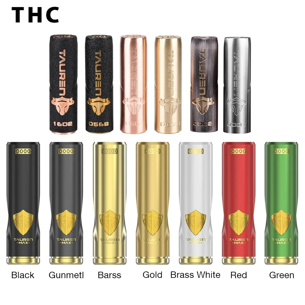 

THC Tauren Max Mech MOD 24mm Diameter Waterproof/Shockproof/Dustproof Power by 18650 Battery Vape Vaporizer VS THC Tauren Mod