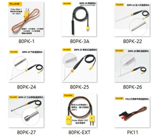 Поверхностный зонд типа K Fluke 80PK 3A 80PK/ EXT 1 PK11 22 24 25 26 27|Переходники и адаптеры| |