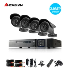 4CH 1080 P система видеонаблюдения AHD DVR наборы 4 шт. 2.0MP 3000TVL ИК ночного видения водонепроницаемый для камеры наблюдения CCTV системы