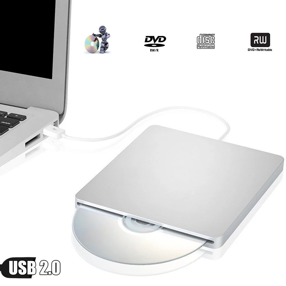 USB внешний оптический dvd привод SuperDrive для Apple iMac 2" 21,5" 2" 8X DL двухслойный DVDRW писатель ram 24X CD-R горелка белый