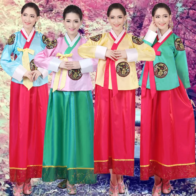 2017 New Korean Hanbok Formal Dresses Asia Traditional Clothes Women's ...
