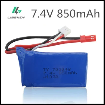 

10pcs/lot 7.4V 850mAh 703048 lipo battery For WLtoys V912 V262 V353 BQ202 UDI U829X aircraft model aircraft batteries lipo 2s