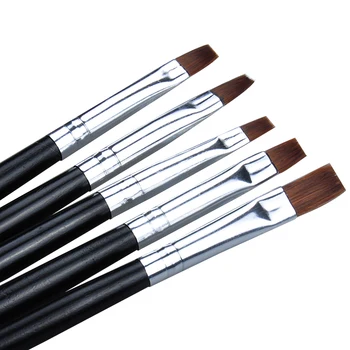 Günstig Biutee 5 Teile/los Nail Art Acryl UV Gel Salon Stifte Flache Pinsel Kit Nail Art Pinsel Werkzeuge